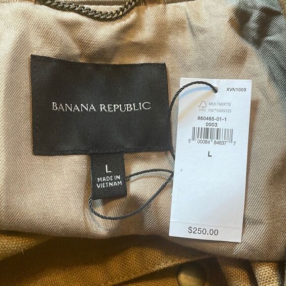 Banana Republic Amelia Flight Jacket Hemp Caramel Apple L - Picture 7 of 12
